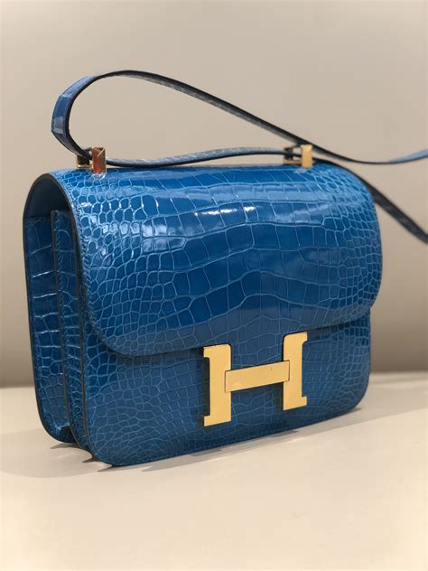 hermes blue alligator constance|Hermes constance bag colors.